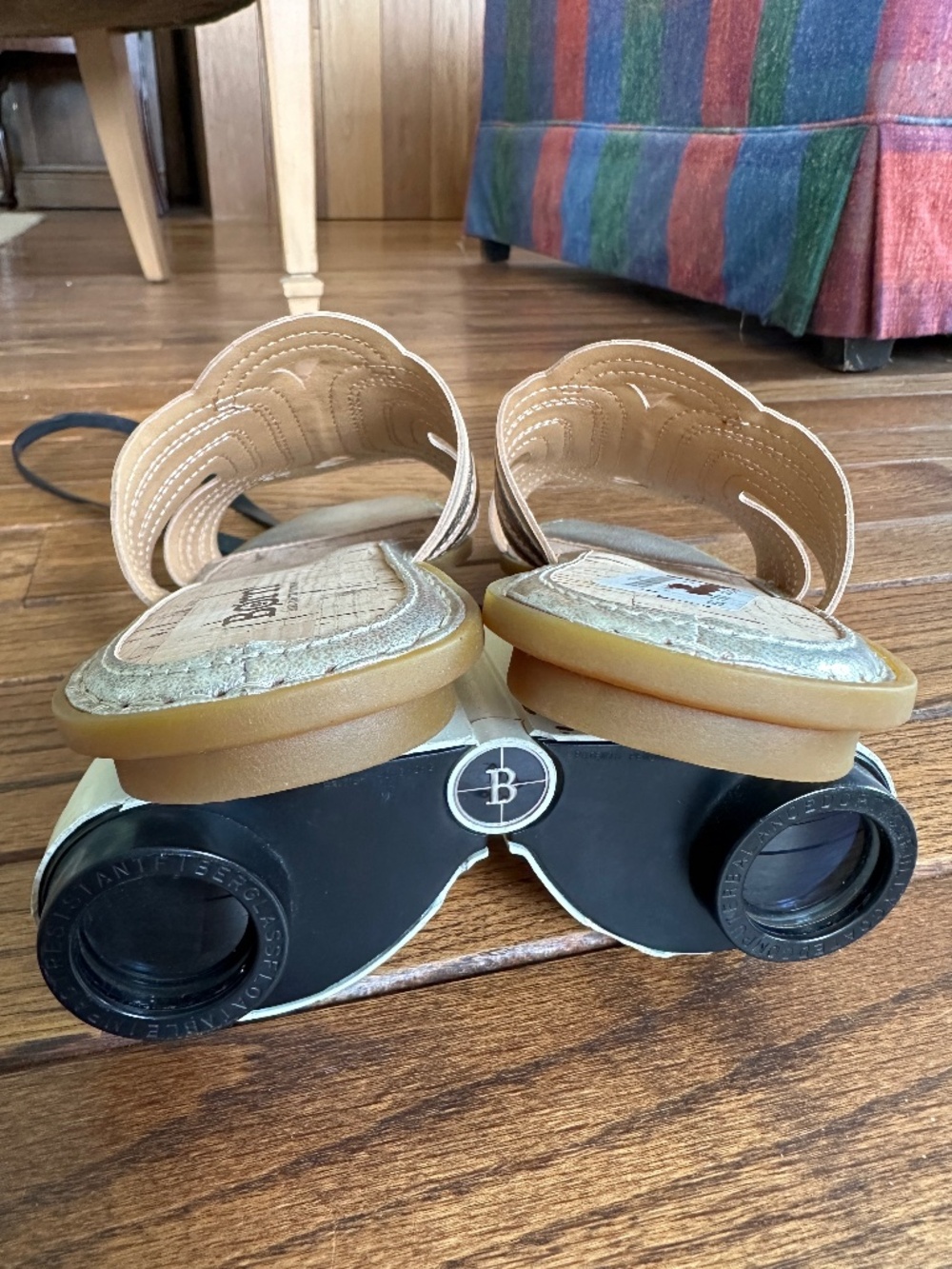 NWTWomen’s Leather BORN Hyannis Slide Sandals, size 11, Gold/Copper, Cork Insole - Picture 8 of 9